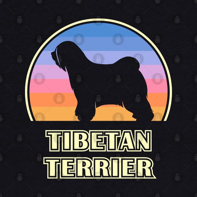 Tibetan Terrier Vintage Sunset Dog by millersye